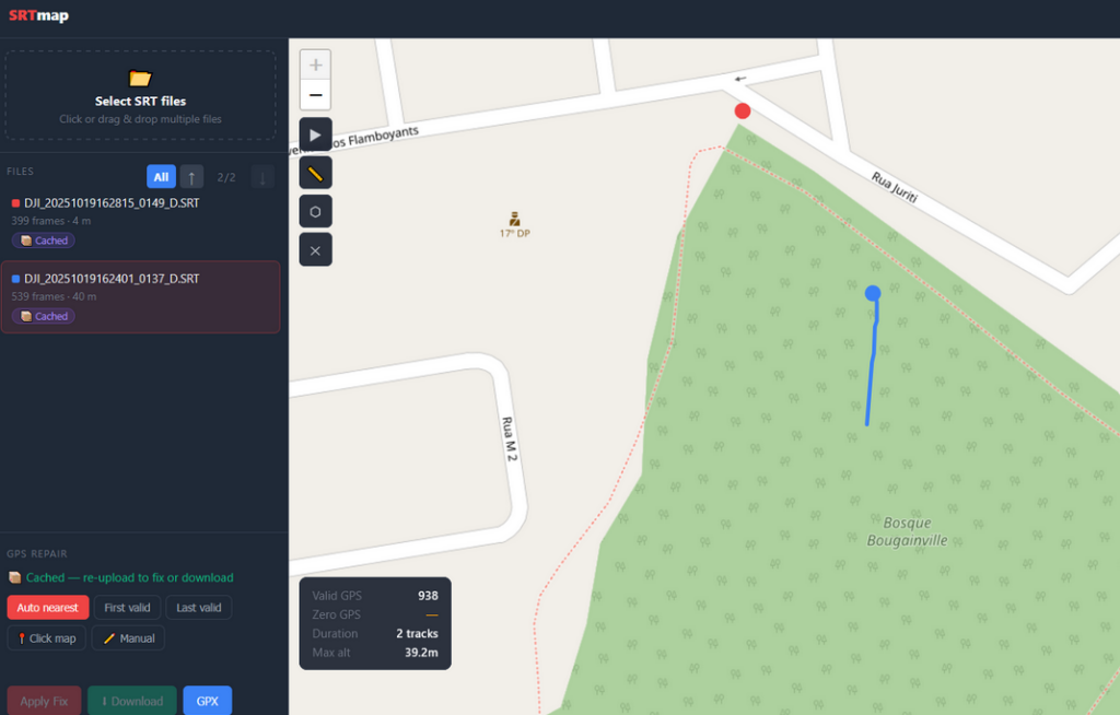 animação de rota de vôo sobreposta a mapa de terreno