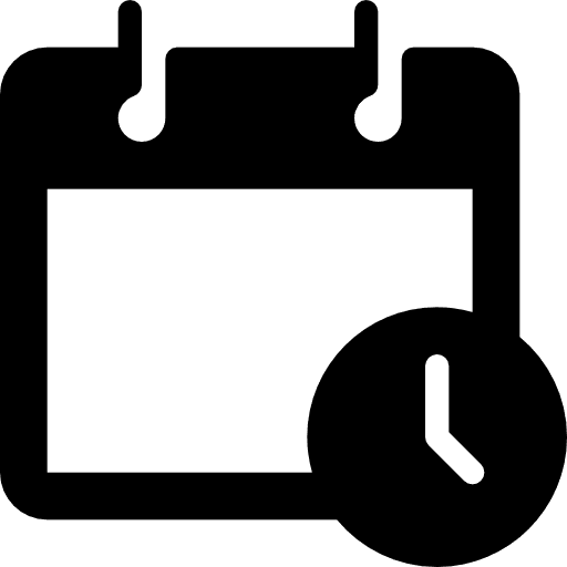 ícone de calendário com relógio