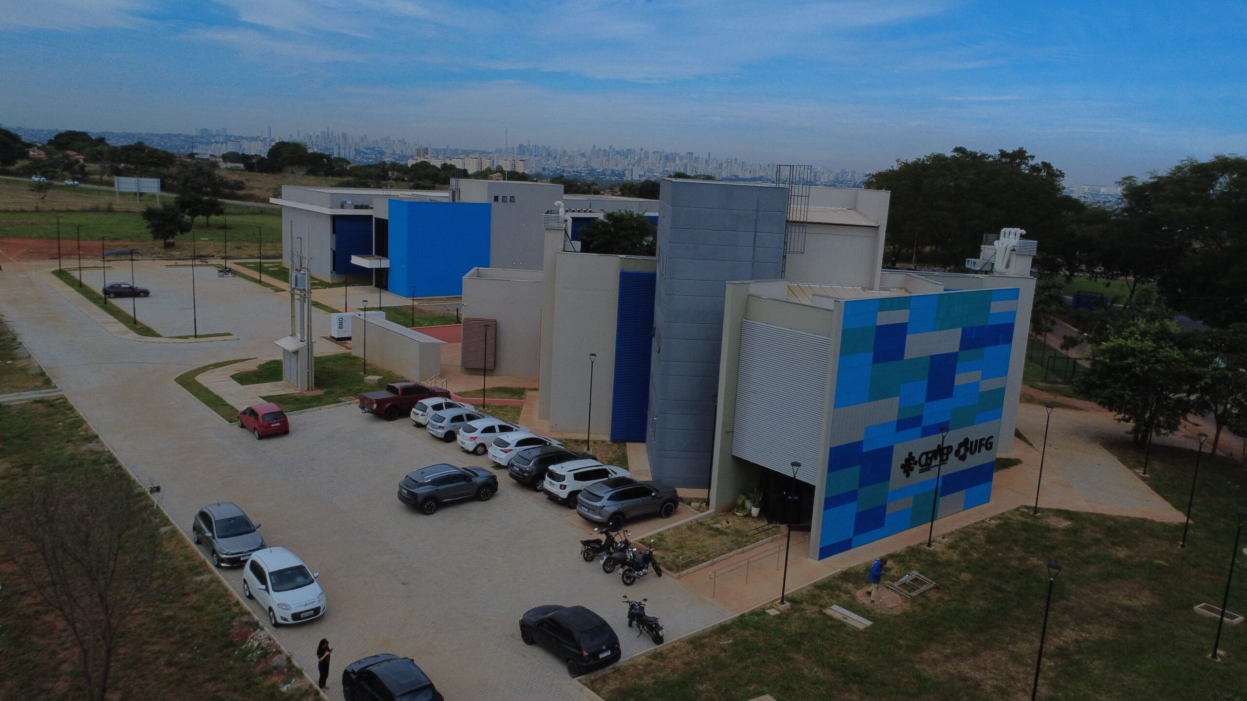 Vista aérea do CEMEP no Parque Tecnológico Samambaia, Goiânia