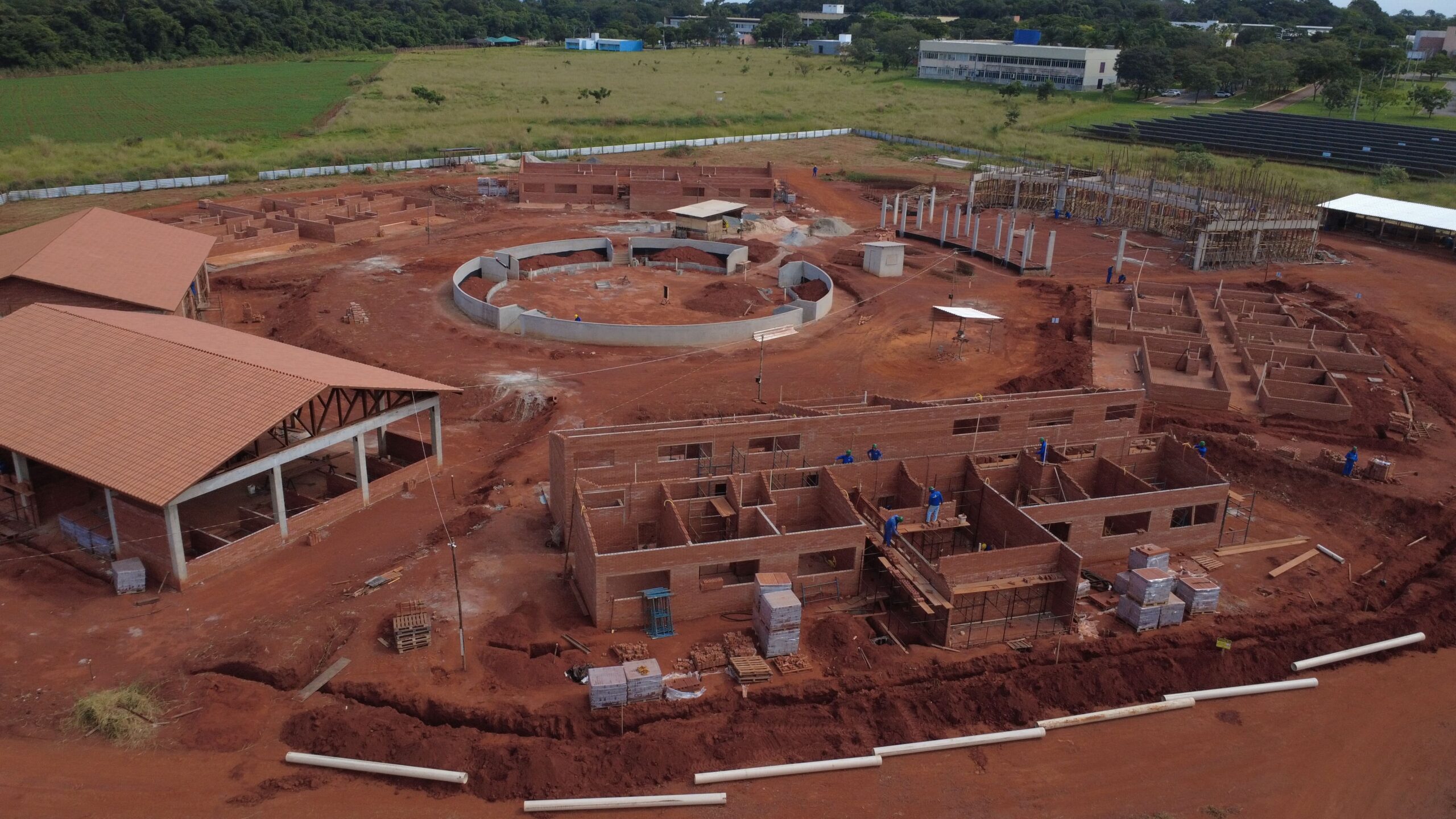 Espaço Intercultural Indígena da UFG em construção, Campus Samambaia, Goiânia